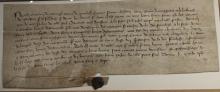 Musée Histoire de Belfort : Quittance de la charte de franchises, toussaint 1307 