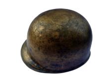 Musée Histoire de Belfort : casque italo-celtique à noter la protection de la nuque contre les coups de sabre 