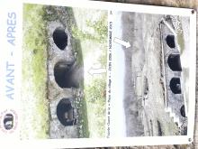 Fort du Mont-Vaudois : Exemple de rénovation effectué par l'association les Amis du Fort du Mont-Vaudois. 