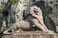 Musée Histoire de Belfort :  Statue du lion de Bartholdi 