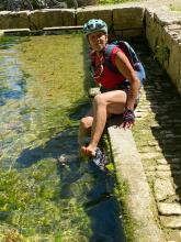 Pierrefontaines les Blamont: Mireille refroidit les pieds!!!