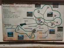 Maginot  Four-A-Chaux : Plan de l'ouvrage avec ses 6 blocs de combat  